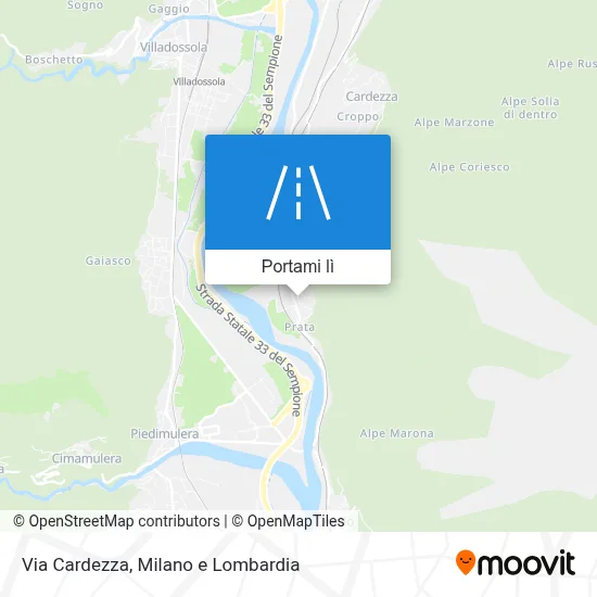Mappa Via Cardezza