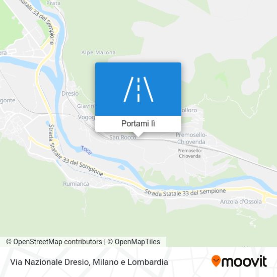 Mappa Via Nazionale Dresio
