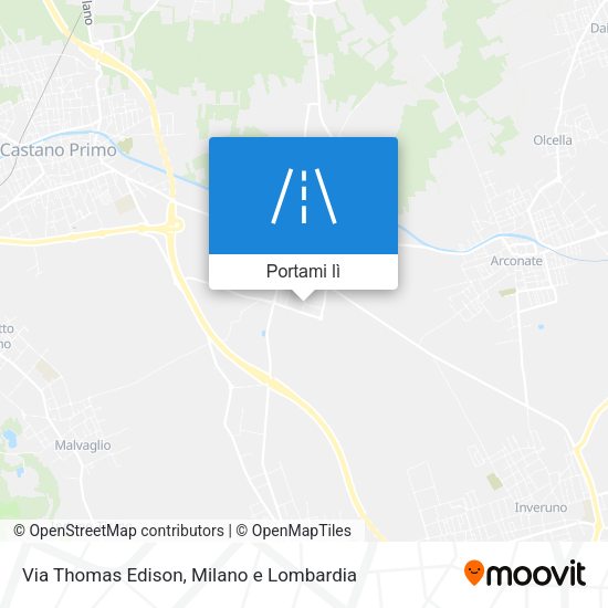 Mappa Via Thomas Edison