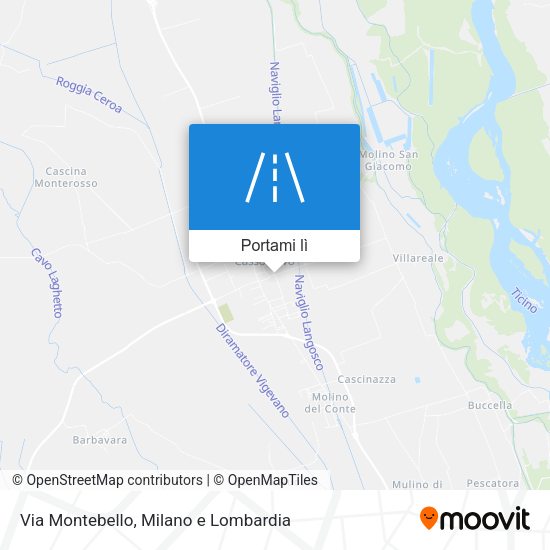 Mappa Via Montebello