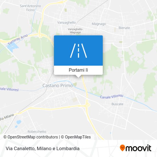 Mappa Via Canaletto