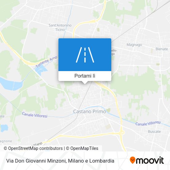 Mappa Via Don Giovanni Minzoni