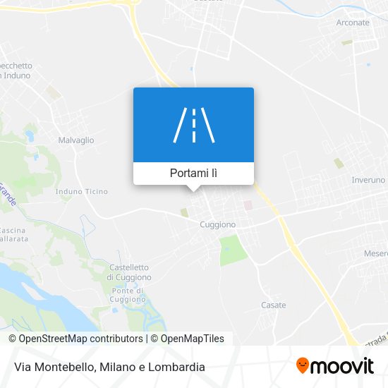 Mappa Via Montebello