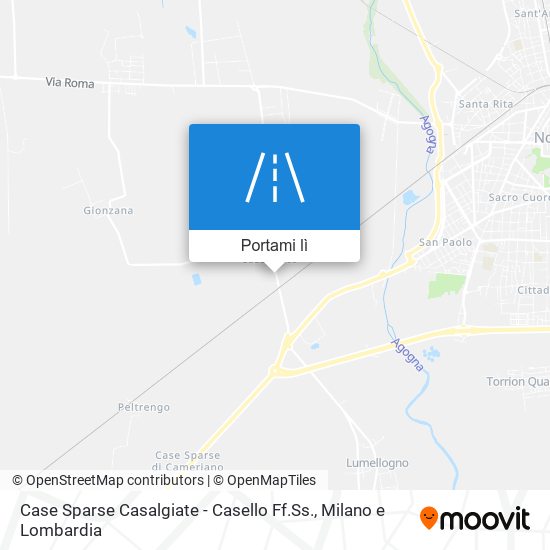 Mappa Case Sparse Casalgiate - Casello Ff.Ss.