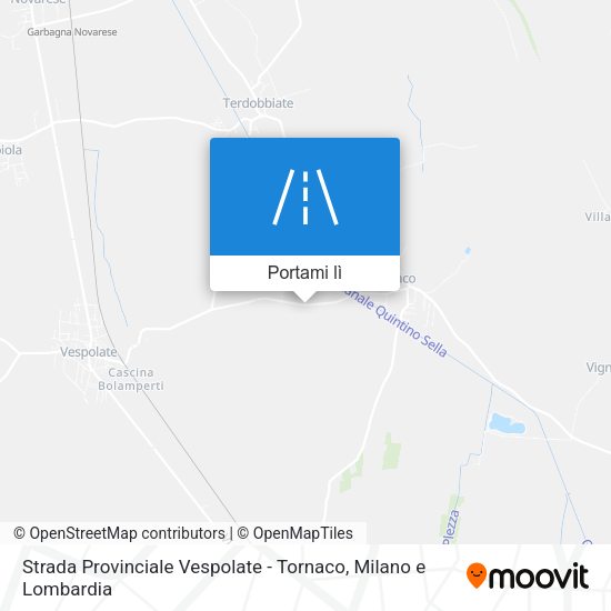 Mappa Strada Provinciale Vespolate - Tornaco
