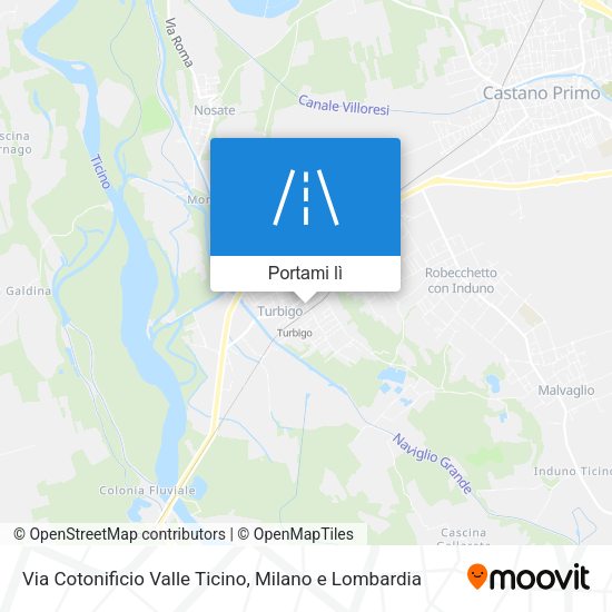 Mappa Via Cotonificio Valle Ticino