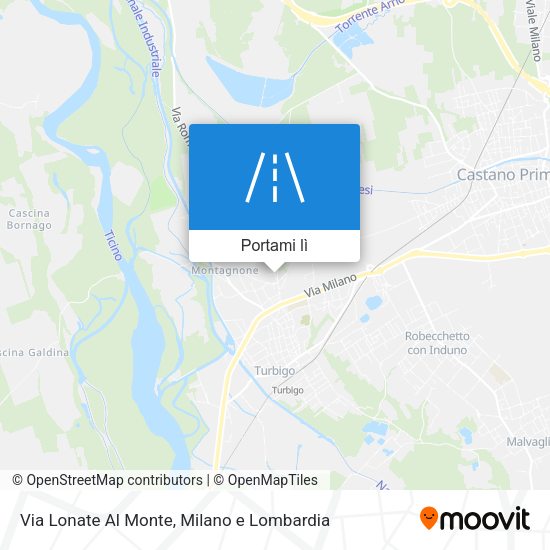Mappa Via Lonate Al Monte
