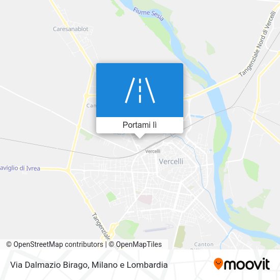 Mappa Via Dalmazio Birago