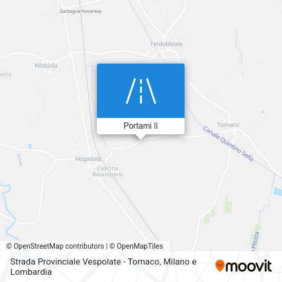 Mappa Strada Provinciale Vespolate - Tornaco