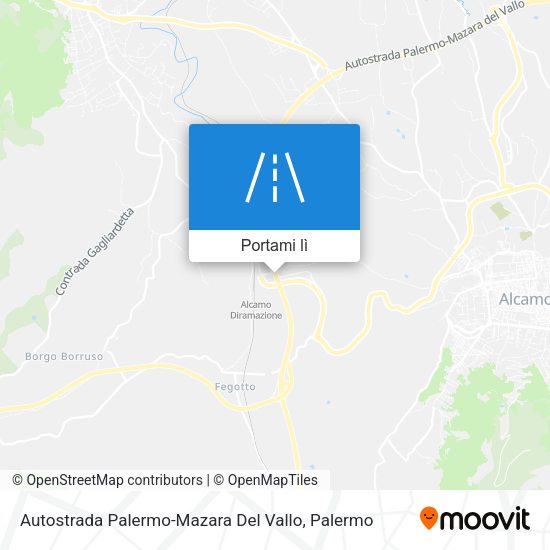 Mappa Autostrada Palermo-Mazara Del Vallo