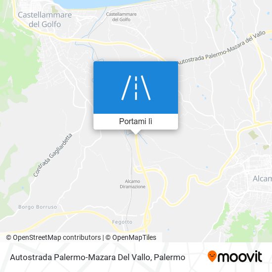 Mappa Autostrada Palermo-Mazara Del Vallo