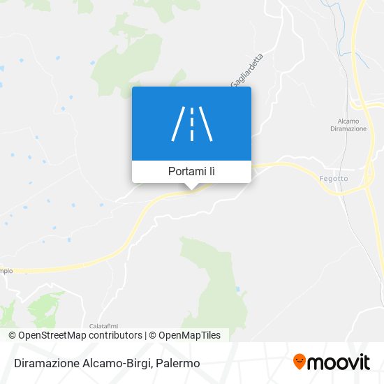 Mappa Diramazione Alcamo-Birgi