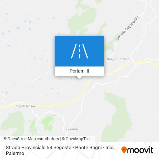 Mappa Strada Provinciale 68 Segesta - Ponte Bagni - Inici
