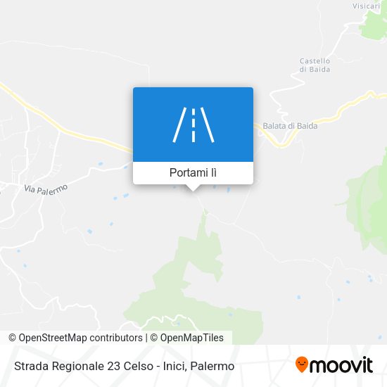 Mappa Strada Regionale 23 Celso - Inici