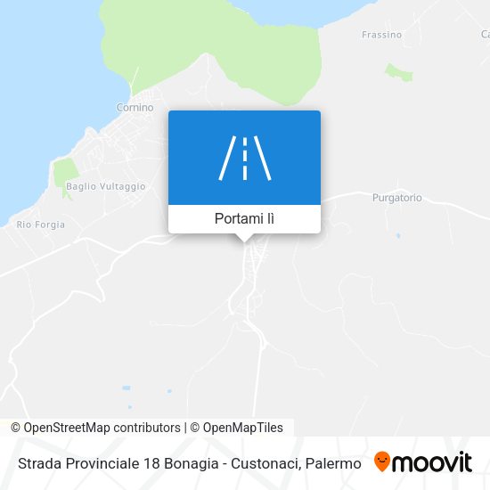 Mappa Strada Provinciale 18 Bonagia - Custonaci