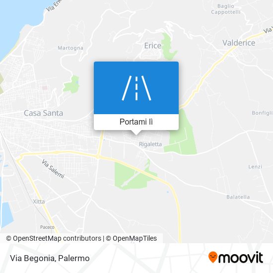 Mappa Via Begonia