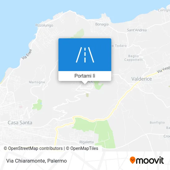 Mappa Via Chiaramonte
