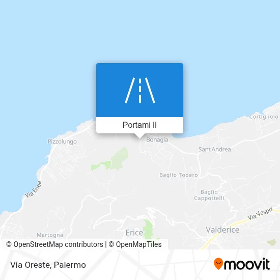 Mappa Via Oreste