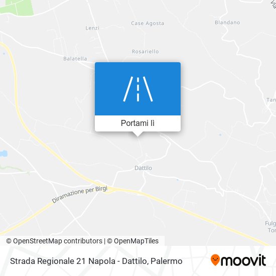 Mappa Strada Regionale 21 Napola - Dattilo