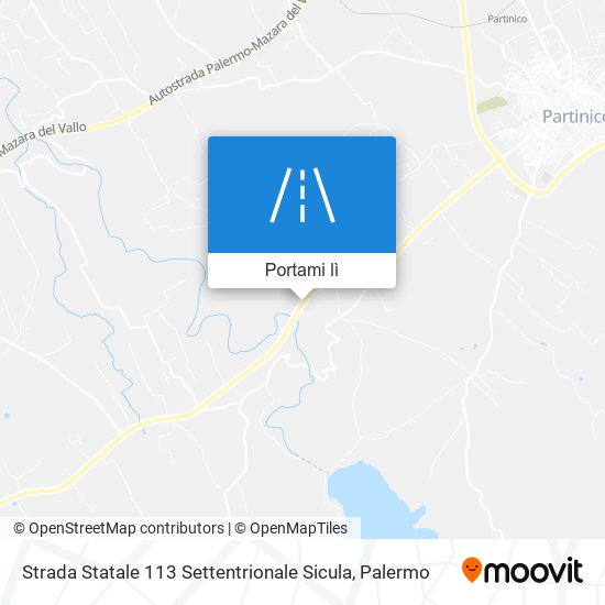Mappa Strada Statale 113 Settentrionale Sicula