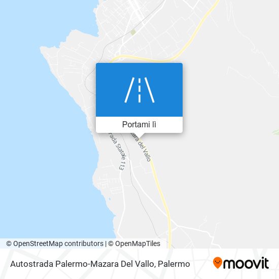 Mappa Autostrada Palermo-Mazara Del Vallo
