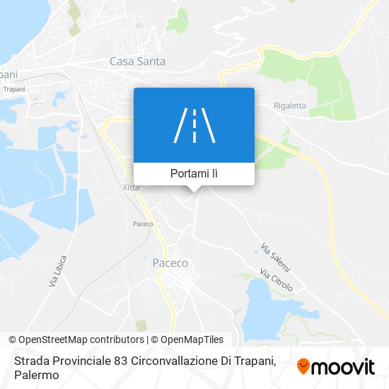Mappa Strada Provinciale 83 Circonvallazione Di Trapani