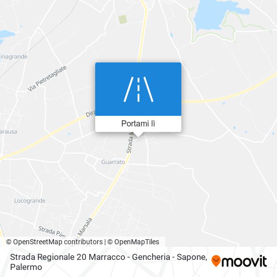 Mappa Strada Regionale 20 Marracco - Gencheria - Sapone