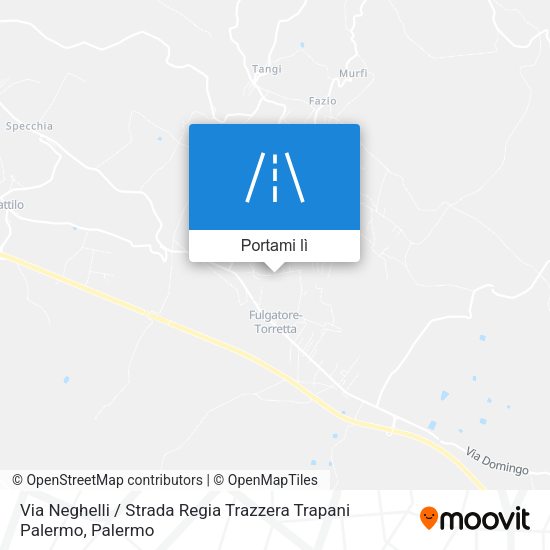 Mappa Via Neghelli / Strada Regia Trazzera Trapani Palermo