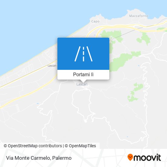 Mappa Via Monte Carmelo