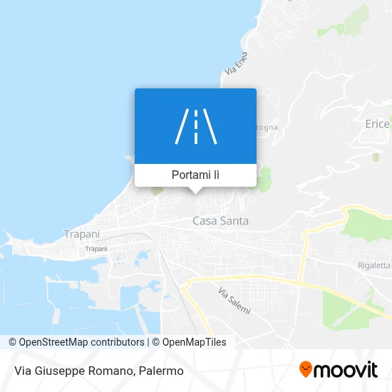 Mappa Via Giuseppe Romano