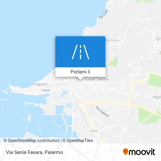 Mappa Via Senia Favara