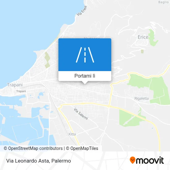 Mappa Via Leonardo Asta