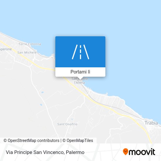 Mappa Via Principe San Vincenco