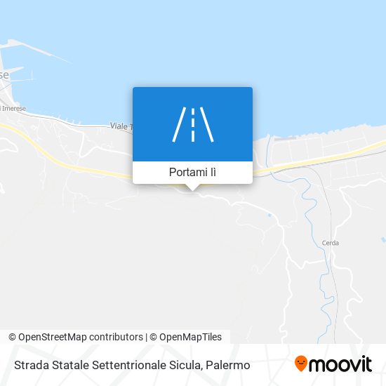 Mappa Strada Statale Settentrionale Sicula