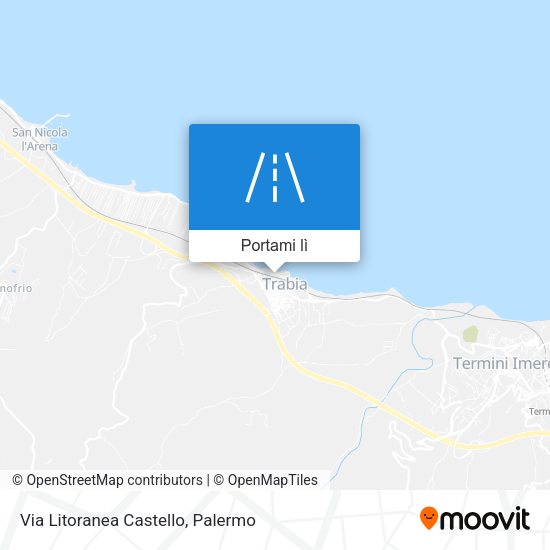 Mappa Via Litoranea Castello