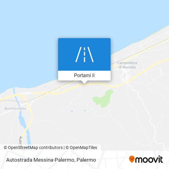 Mappa Autostrada Messina-Palermo