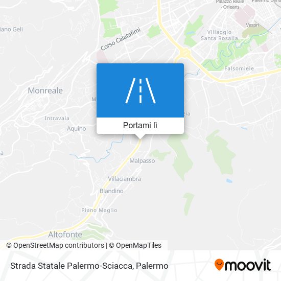 Mappa Strada Statale Palermo-Sciacca