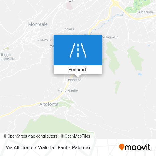 Mappa Via Altofonte / Viale Del Fante