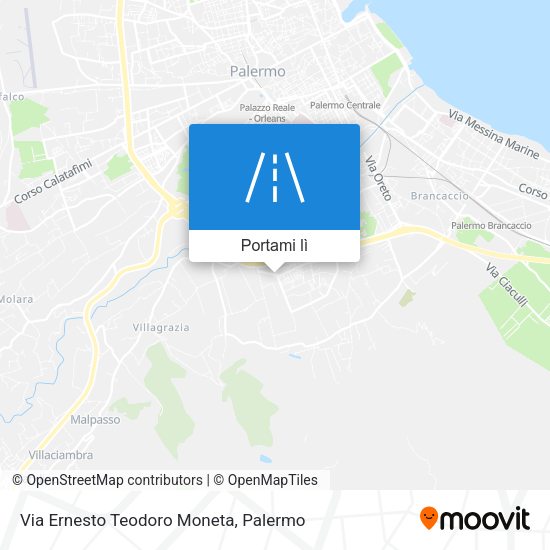 Mappa Via Ernesto Teodoro Moneta