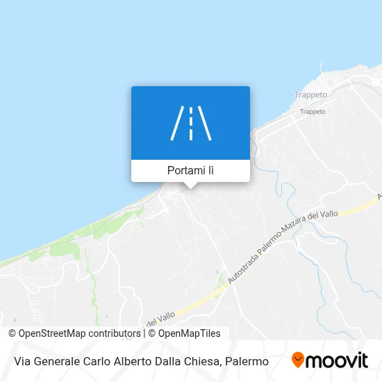 Mappa Via Generale Carlo Alberto Dalla Chiesa