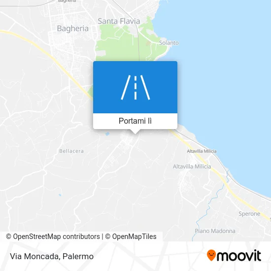 Mappa Via Moncada
