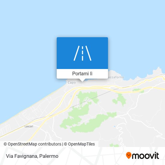 Mappa Via Favignana