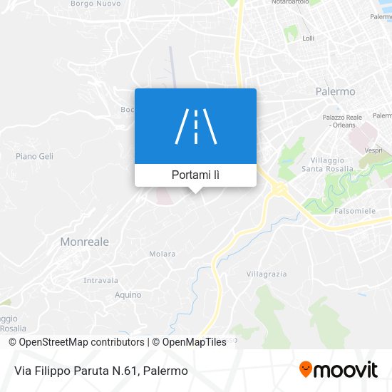 Mappa Via Filippo Paruta N.61