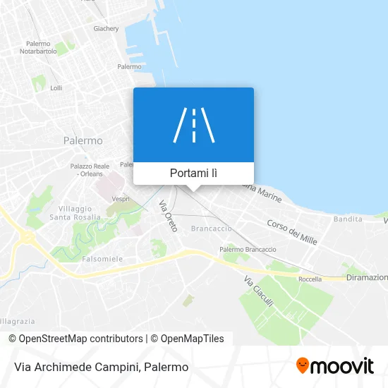 Mappa Via Archimede Campini