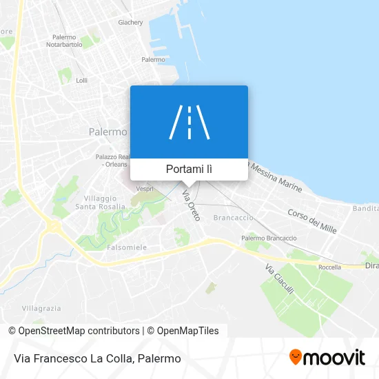 Mappa Via Francesco La Colla