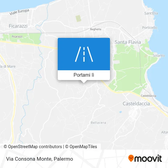 Mappa Via Consona Monte