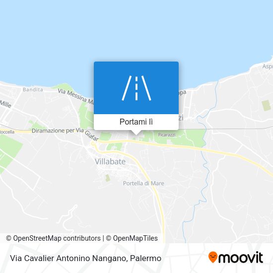 Mappa Via Cavalier Antonino Nangano