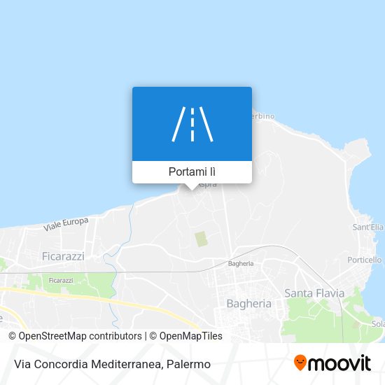 Mappa Via Concordia Mediterranea
