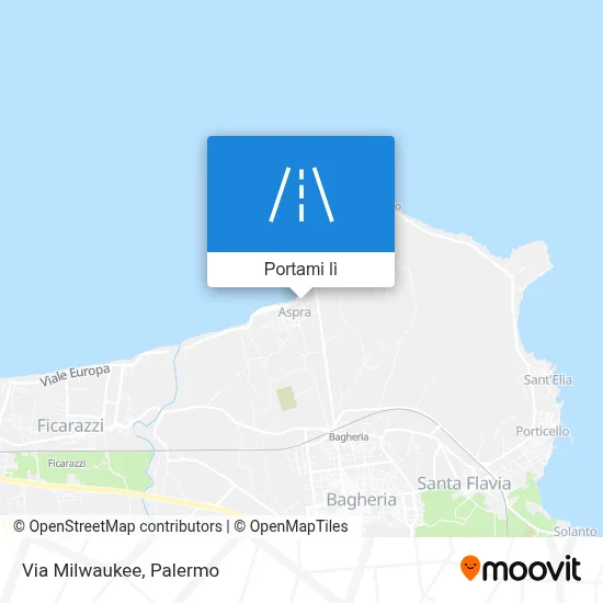 Mappa Via Milwaukee