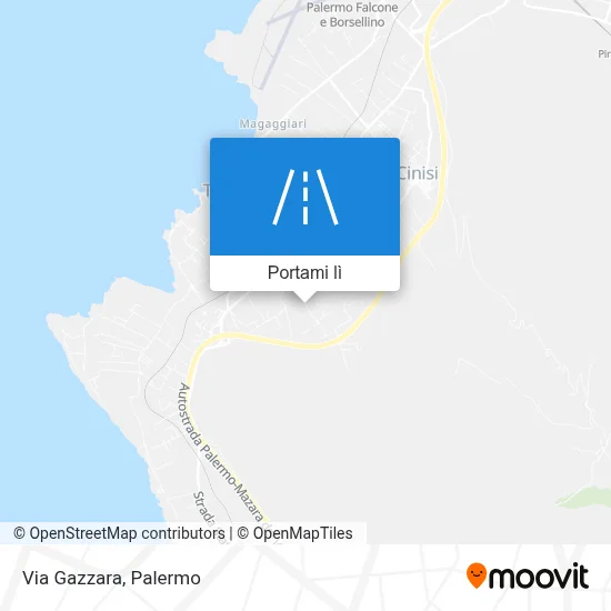 Mappa Via Gazzara